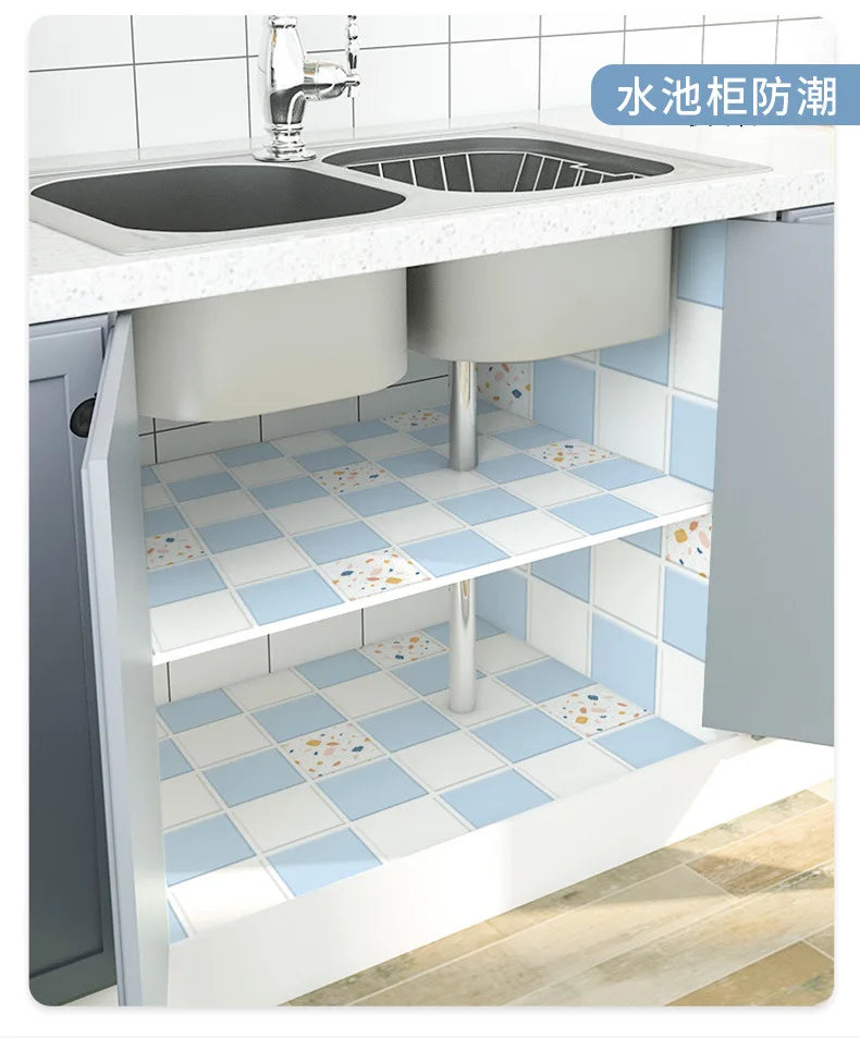 Kitchen Stove Oil-proof Sticker Waterproof High Temperature Resistant Wallpapers Kitchen Decoration Self Adhesive Contact Paper