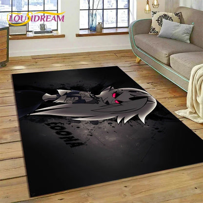 Cartoon H-Helluva Boss Blitzo H-Hazbin Hotel Carpet Rug for Bedroom Living Room Home Sofa Decoration,Child Large Decor Floor Mat