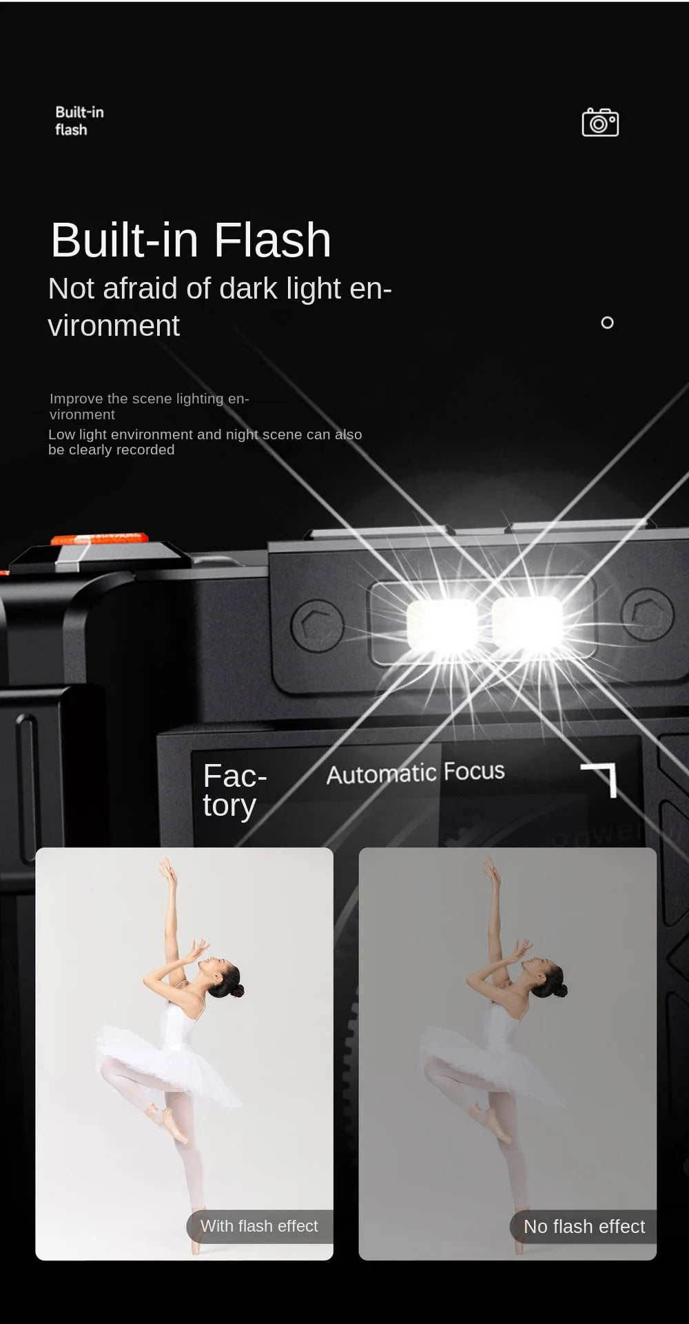 D100 4K HD 70 Million DSLR Digital Camera Recording Function, Supports WIFI, Night Camera Function, Autofocus Digital Camera