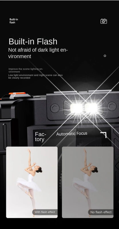 D100 4K HD 70 Million DSLR Digital Camera Recording Function, Supports WIFI, Night Camera Function, Autofocus Digital Camera