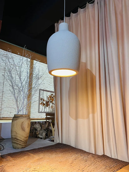 Wabi Sabi Restaurant LED Chandelier Light Bar Designer Bedroom Bedside Lamp Home Decor Cement Living Room Homestay Hanging Light