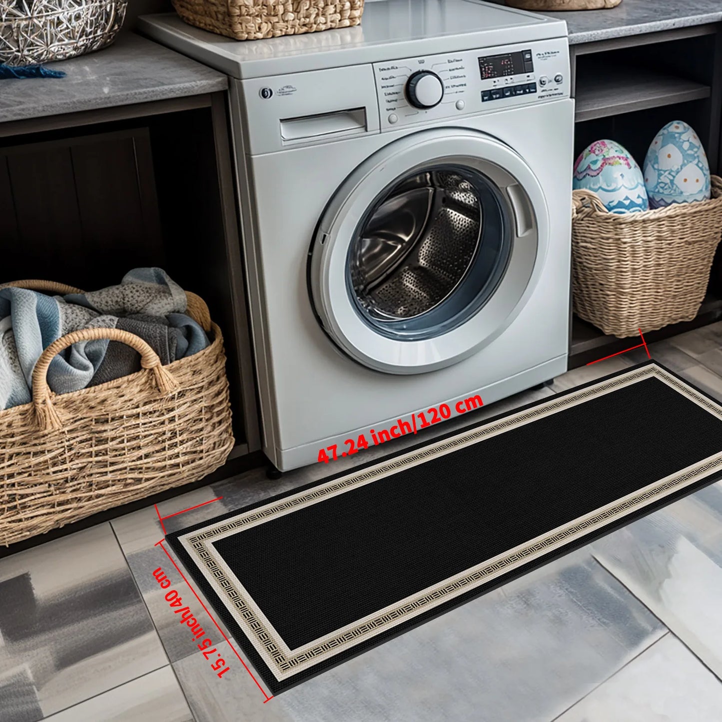 Long Area Retro Diatomite Kitche Floor Mat Waterproof Kitchen Rug For Living Room Hallway Bathroom Mats Doormat Washable