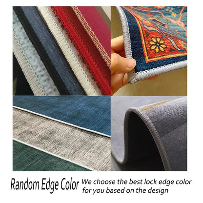 Golden Luxury Long Corridor Carpet Large Area Passageway Non-slip Rugs Washable Porch Entry Doormat Living Room Decoration Mats