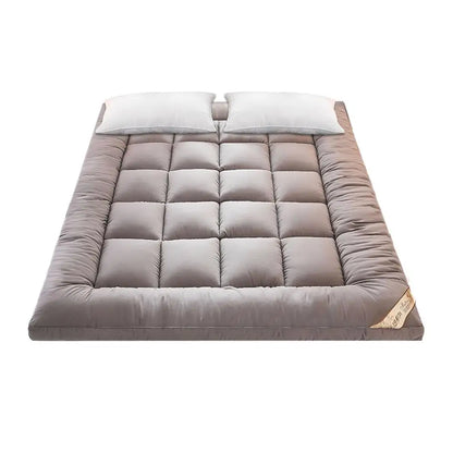 Soft Filling Mattress Pad Soft Down Velvet Tatami Mats Mattress Fluffy and Breathable Relieve Body Stress Soft Cushion Anti-Slip