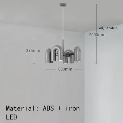 Cirkus scandinavian pendant light LED U-shaped tube chandelier Simple creative lamp Living Room Decoration restaurant lights