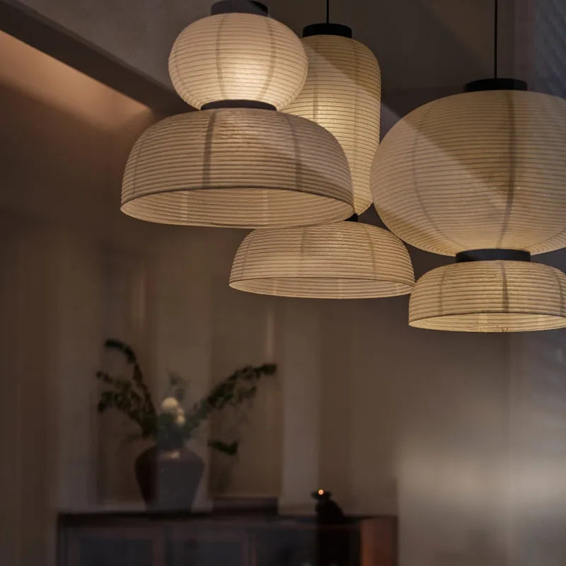 formakami light Japanese rice paper lamp vintage design wabi sabi lamp for zen room luminaire suspension dining room lighting ﻿