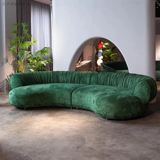 Italian Minimalist Living Room Sofas Curved Leisure Trendy Modern Sofa Designer Aesthetics Muebles Chinese Style Furniture