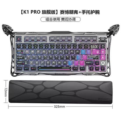 GravaStar 75k1pro Esports Gaming Mechanical Keyboard 79 Key Cyberpunk Theme Aluminum Alloy Keyboard Tablet Laptop Office Gaming