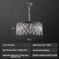 Italy Designer Luxury Chrome Chandelier K9 Crystal for Dining Room Hotel Hall Villa Bar Round Long  Hanging Light Fixture Decor