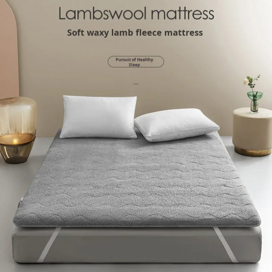 Student dormitory foldable thickened warm lamb velvet tatami mattress winter floor bunk bed mattress Home Double mattress
