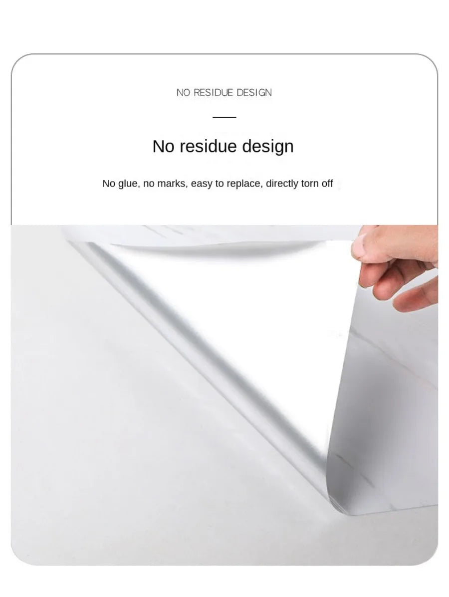 Foil Marble Self Adhesive Waterproof Wallpaper for Bathroom Wall Deocr Kitchen Oil Peoof High Temperature Resistance Stickers