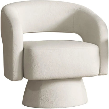 Swivel Barrel Chair, Set of 2 Velvet Accent Armchair 360 Degree Swivel Club Chair for Living Room Bedroom Reception Room, Beige