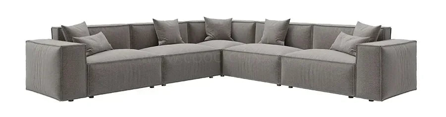 Modern KD Assembly Corner Sofa Modular Couch Fabric Gray Living Room Furniture Sectional Sofa Set sofa set living room furniture