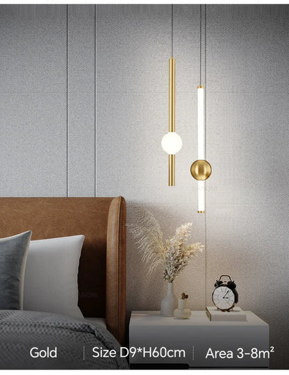 Modern Simple LED Pendant Lamp Living Room Bedroom Bedside TV Background Kitchen Island Restaurant Home Decor Lighting Fixture