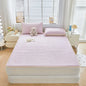 Breathable and non stuffy taro purple thin mattress with summer quilting and fixed strap anti slip design super soft mattress