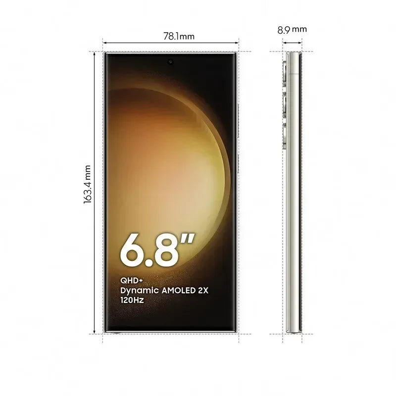 Samsung Galaxy S23 Ultra 5G s918u S918N S918B/DS 6.8" ROM 256/512GB RAM 8/12GB Snapdragon NFC Original Android Cell Phone