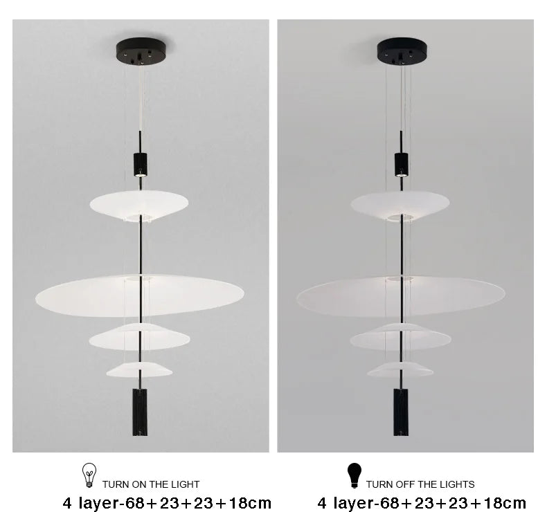 SANDYHA Modern Flying Saucer Style Chandeliers House Home Decor Led Pendant Lamps Kitchen Living Room Bedroom Interior Lighting