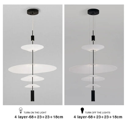 SANDYHA Modern Flying Saucer Style Chandeliers House Home Decor Led Pendant Lamps Kitchen Living Room Bedroom Interior Lighting
