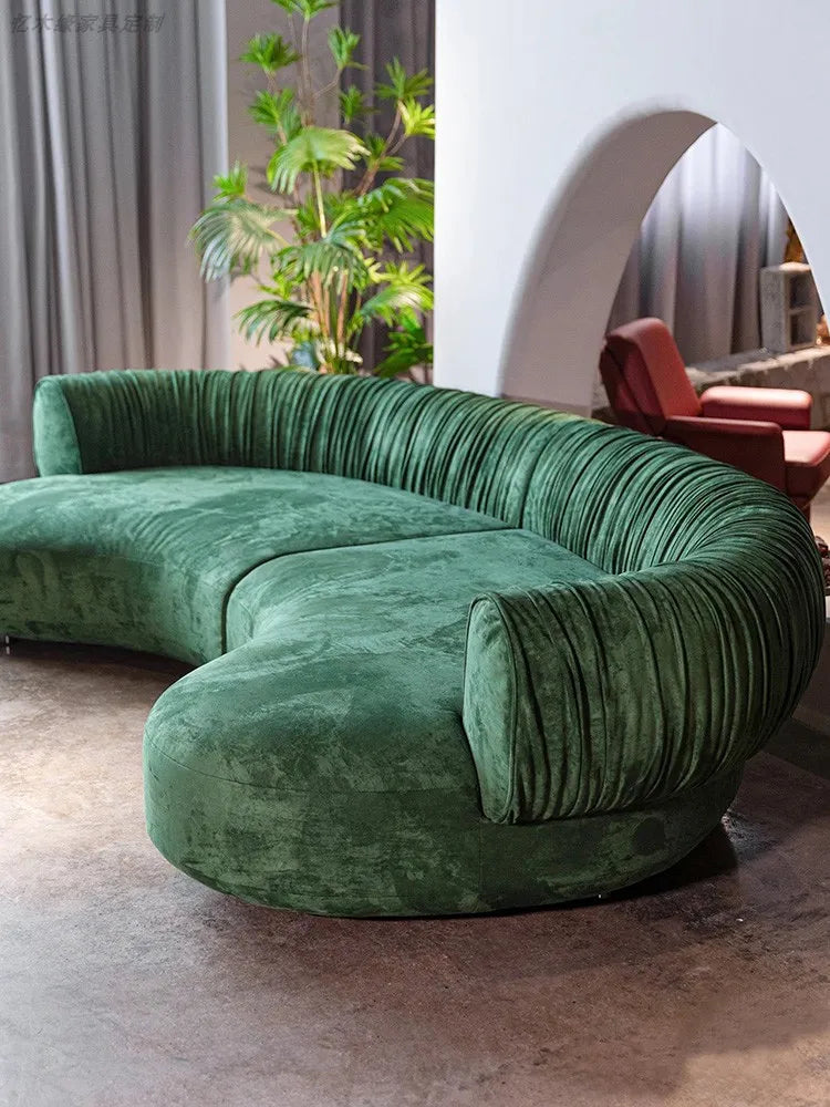 Italian Minimalist Living Room Sofas Curved Leisure Trendy Modern Sofa Designer Aesthetics Muebles Chinese Style Furniture