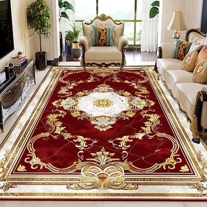 European Retro Floral Large Carpet for Living Room Luxury Decoration Rug 200x300 cm Non-slip Bedroom Cloakroom Washable Soft Mat
