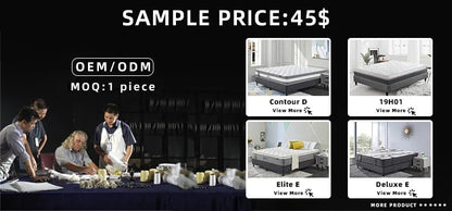 Euro Top Sleepwell Compressed Queen Size Gel Memory Foam Pocket Spring Mattress
