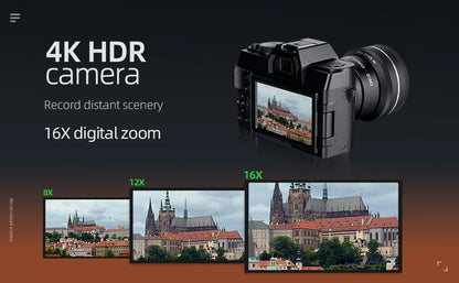 NBD Digital Camera 4K 48MP Autofocus Camera WiFi Photography Support No Battery Use Digital Camera Suitable for Beginners