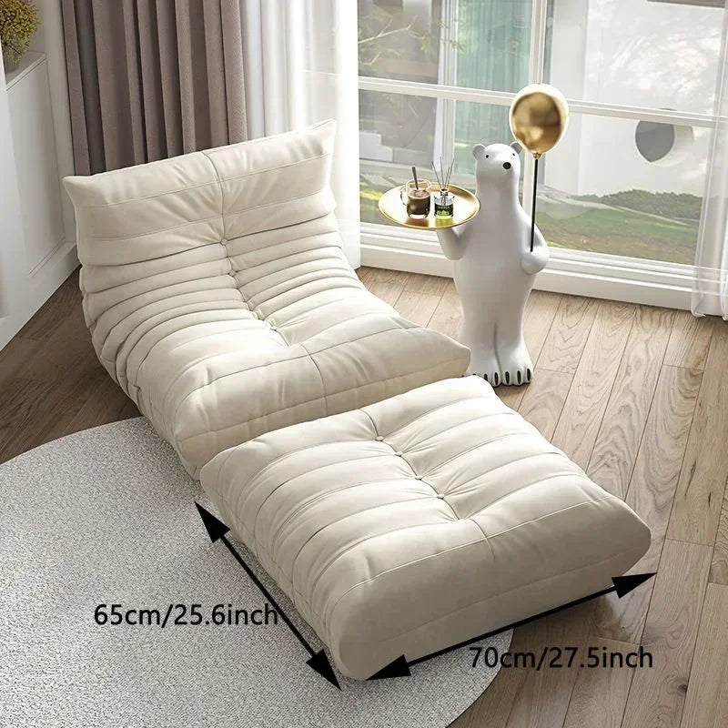 Fireside Chair for Adult Armless Floor Sofa Soft Comfy Lounge Chair Foam Sofa Accent Chair for Living Room Bedroom Bean Bag Sofa