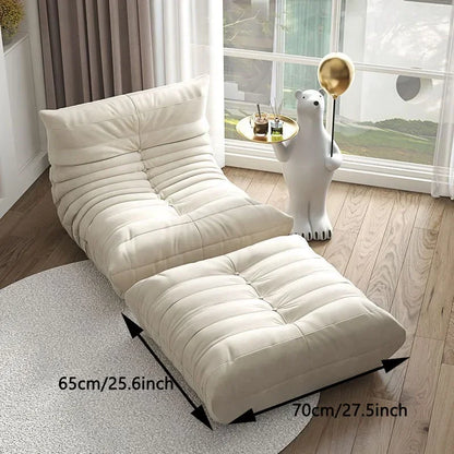Fireside Chair for Adult Armless Floor Sofa Soft Comfy Lounge Chair Foam Sofa Accent Chair for Living Room Bedroom Bean Bag Sofa