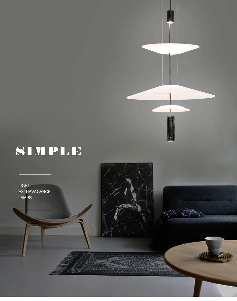 SANDYHA Modern Flying Saucer Style Chandeliers House Home Decor Led Pendant Lamps Kitchen Living Room Bedroom Interior Lighting