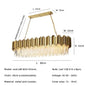 Light luxury golden luxury chandelier interior lighting hotel living room ceiling Led glossy lighting fixture crystal chandelier