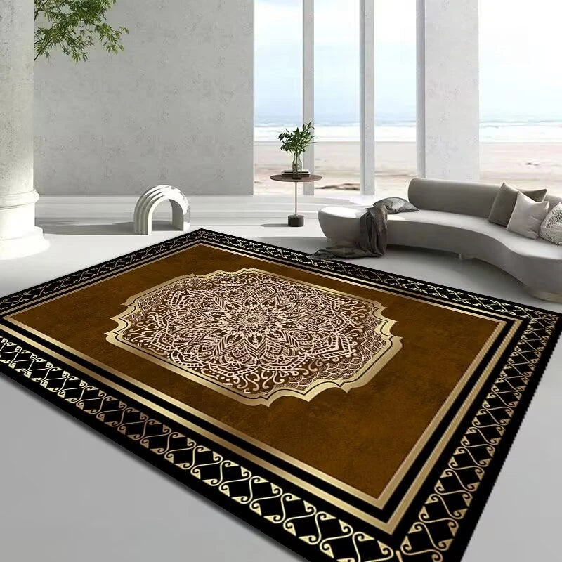 European Style Luxury Large Area Decor Rugs Home Frame Pattern Living Room Carpets Bedroom Lounge Coffee Tables Soft Floor Mat