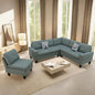 Cars Sofa for Living Room Set 3 Piece Modern Decor Loveseat Set with Arms and Nailhead,Includes Couch and A