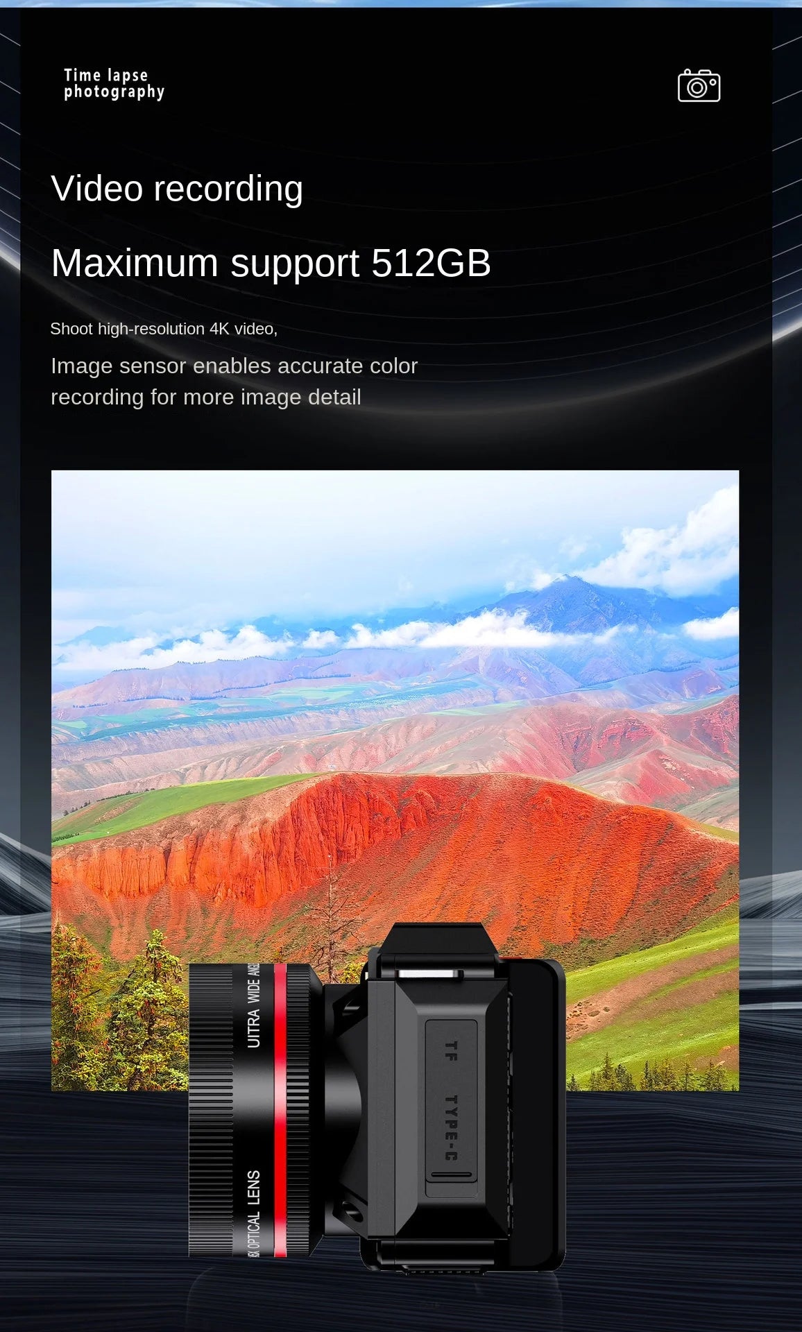 D100 4K HD 70 Million DSLR Digital Camera Recording Function, Supports WIFI, Night Camera Function, Autofocus Digital Camera