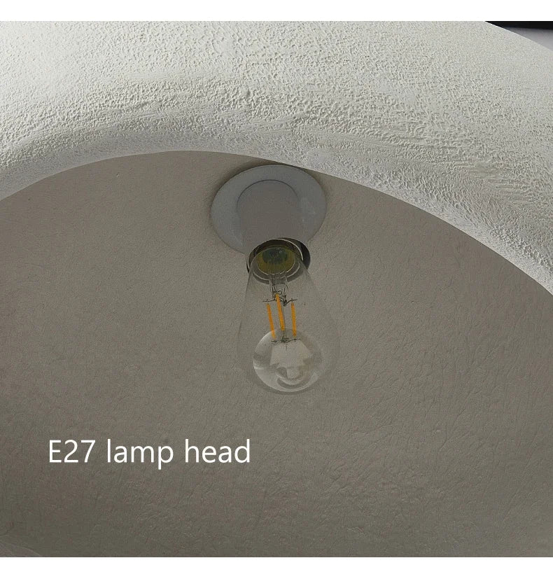 Nordic Minimalist Wabi Sabi Wind E27 LED Chandelier for Dining Room Pendant Lights Modern Bedroom Bar Loft Hanging Lamps Fixture