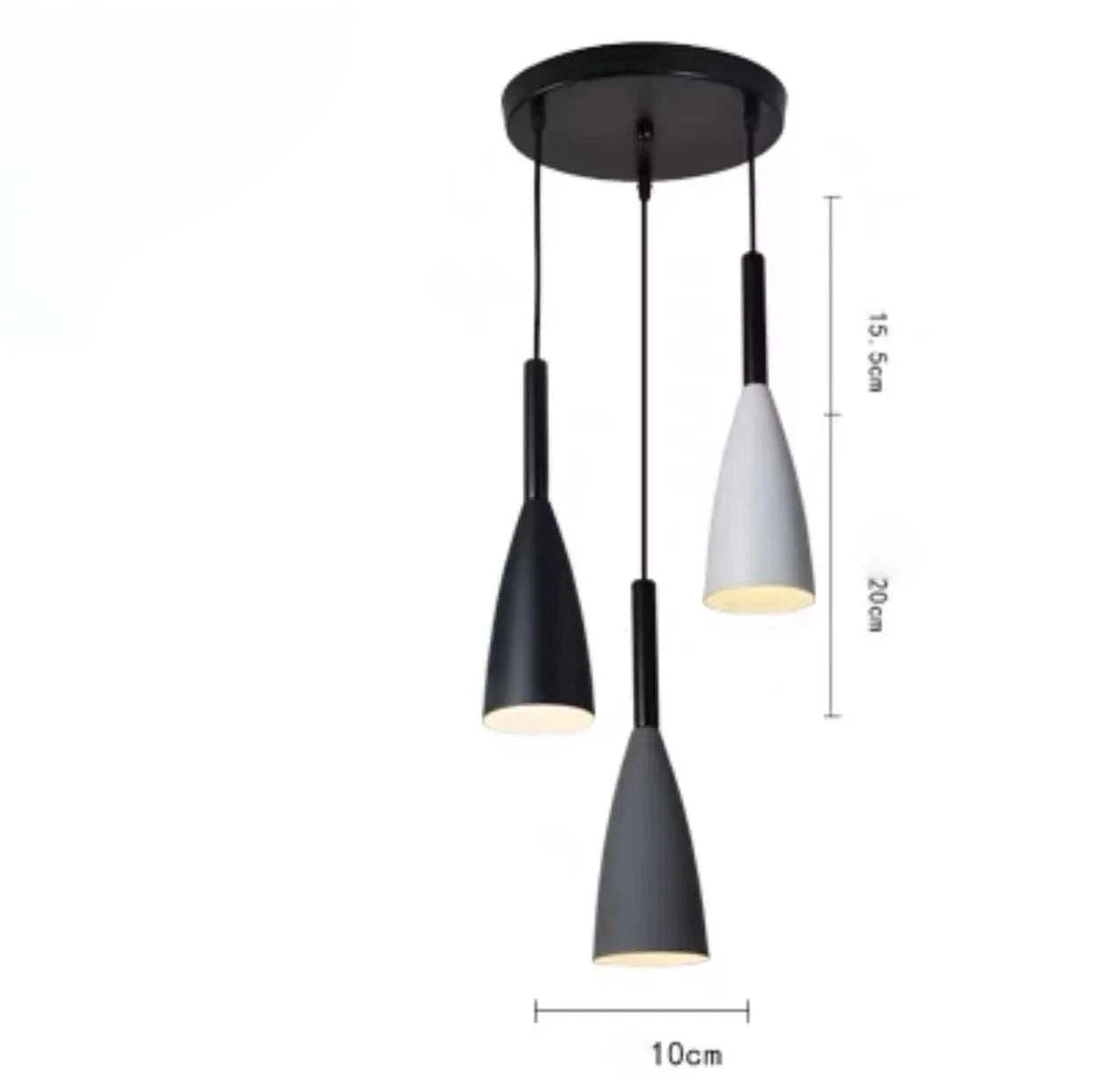 Nordic Minimalist Iron Decoration 3 Heads Chandeliers Restaurant Bar Bedroom Pendant Lights