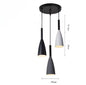 Nordic Minimalist Iron Decoration 3 Heads Chandeliers Restaurant Bar Bedroom Pendant Lights