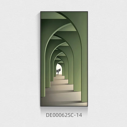 Modern Light Luxury Entrance Corridor Building Extension Decorative Painting Architecture Posters Prints Porch Wall Decoration
