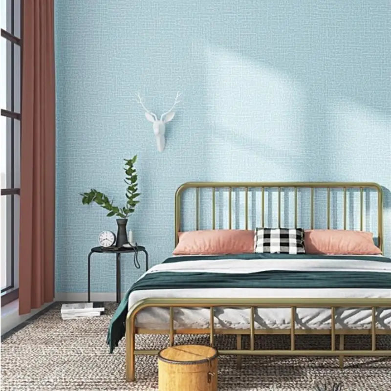 DIY Linen 3D Foam Self-adhesive PVC Solid Color Thickened Waterproof Background Wall Renovation Wallpaper Wall Stickers