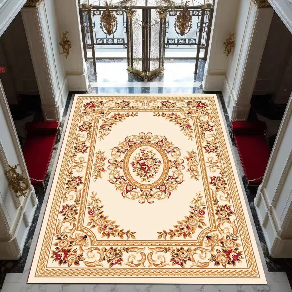 Black Gold High-end Luxury Carpet Living Room Large Area Rug Europe and America Home Decoration Bedroom Rug Washable Floor Mat