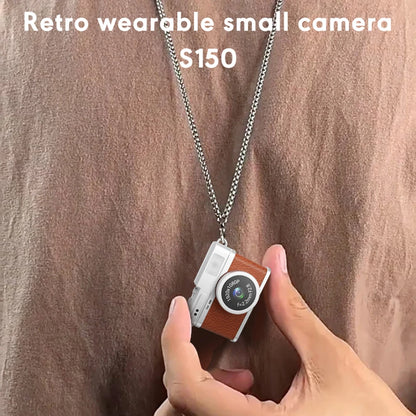 S150 Retro Digital Camera Mini Video Cam Photography Point Camera 1080P Pocket Video Recorder with LED Flash Light for Kids Toys