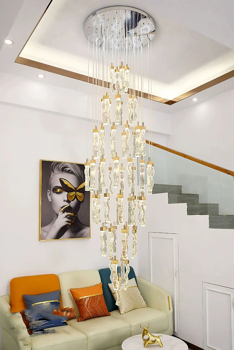 Nordic home decoration, stair chandelier, living room bedroom and dining room Pendant lights, ceiling light, indoor lighting