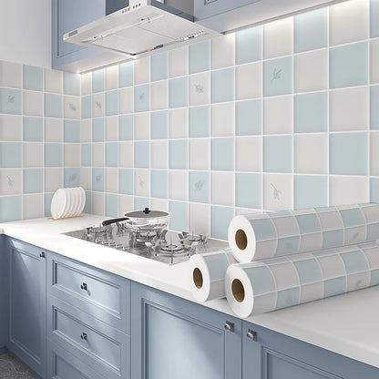 Kitchen Stove Oil-proof Sticker Waterproof High Temperature Resistant Wallpapers Kitchen Decoration Self Adhesive Contact Paper