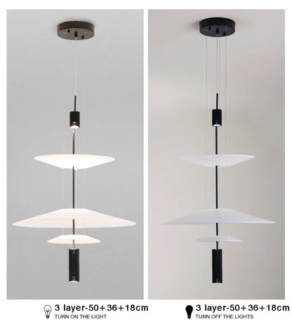 SANDYHA Modern Flying Saucer Style Chandeliers House Home Decor Led Pendant Lamps Kitchen Living Room Bedroom Interior Lighting
