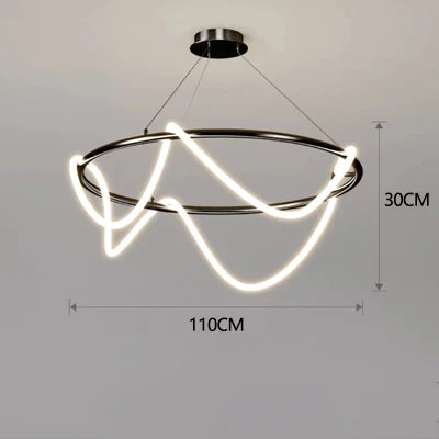 Post-Modern Restaurant Notes Long Hose Lamp Creative Bar Cafe Shop Art Front Desk Designer Chandeliers