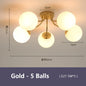 Nordic Milk White Glass Chandel Ceiling Lights for Living Room Bedroom LED Chandelier Kitchen Light Black Lighting Light Fixture