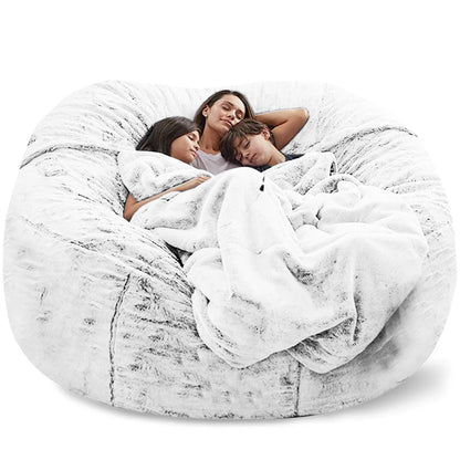 Soft Warm 180*90cm Fur Giant Removable Washable Bean Bag Bed Cover Comfortable Living Room Furniture Lazy Sofa Coat