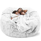 Soft Warm 180*90cm Fur Giant Removable Washable Bean Bag Bed Cover Comfortable Living Room Furniture Lazy Sofa Coat