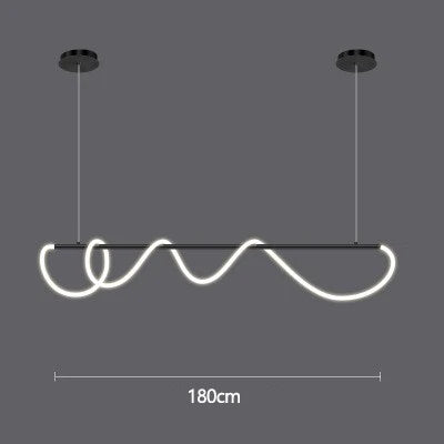 Post-Modern Restaurant Notes Long Hose Lamp Creative Bar Cafe Shop Art Front Desk Designer Chandeliers