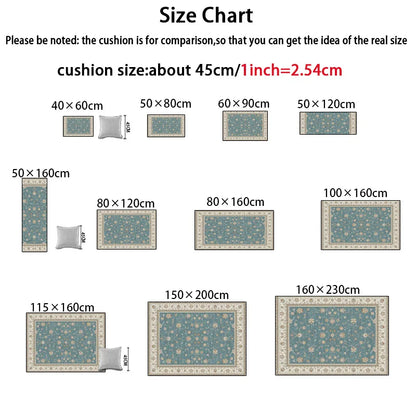 European Style Luxury Large Area Decor Rugs Home Frame Pattern Living Room Carpets Bedroom Lounge Coffee Tables Soft Floor Mat