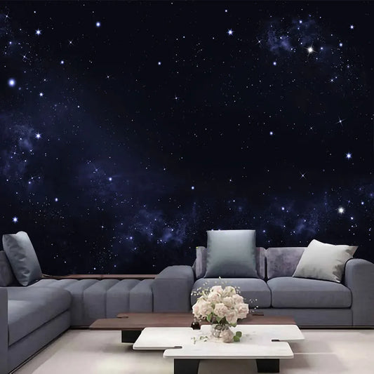 Mysterious Universe Space Starry Sky Blue Star Art Tapestry Wall Hanging Psychedelic Tapestry for Bedroom Living Room Decoration